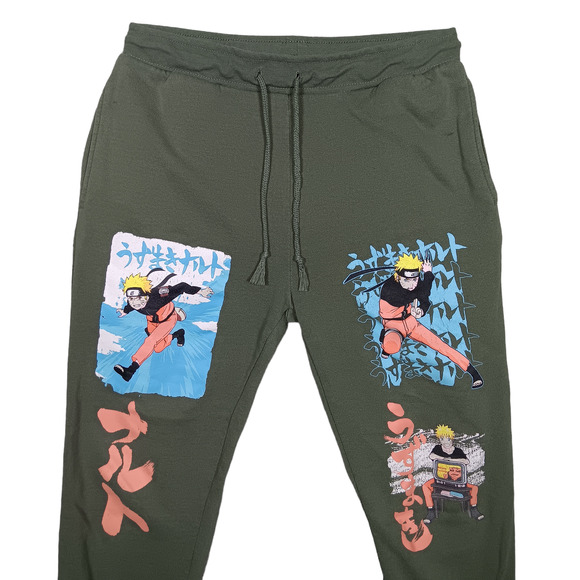 Naruto AP Naruto Shuppuden Men's Graphic Jogger Size Small (28/30) Green - Picture 6 of 10